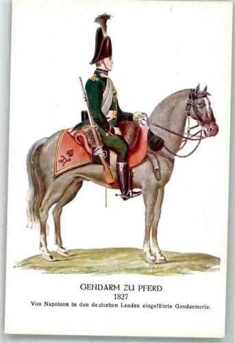 1924 75 Jahre Österreich Gendamerie Gendarm zu Pferd 1827