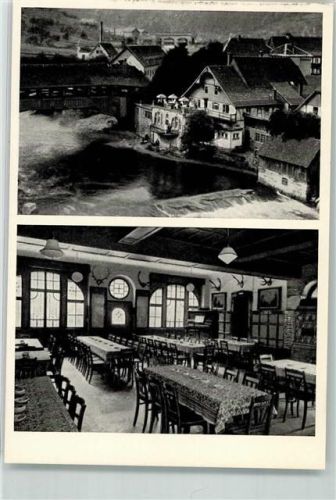 76596 W7564 Forbach , Baden - Gasthaus mit Pension zum Hirsch an der Murg