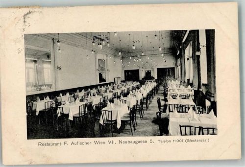 Wien 1919 Gasthaus F. Aufischer Neugasse 5