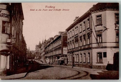 Freiberg Post- und Erbische Straße Verlag Kretzschmar & Schatz