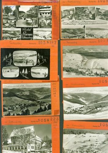 79674 W7868 Todtnauberg Lot mit 25 AK Musterkarten Original aus Metzarchiv Bestellvorgänge und Auflagenzahlen