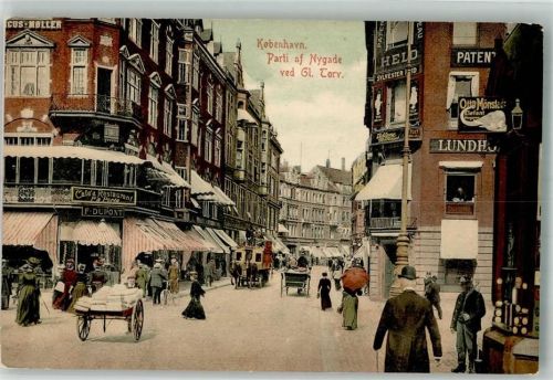 Kopenhagen Postkutsche Geschäft Cafe Parti af Nygade