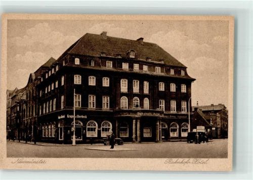 Neumünster 1927 Bahnhof-Hotel Oldtimer Verlag Glückstadt & Münden
