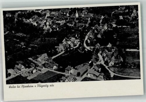 75210 W7538 Weiler , Pfinztal - Fliegeraufnahme Weiler
