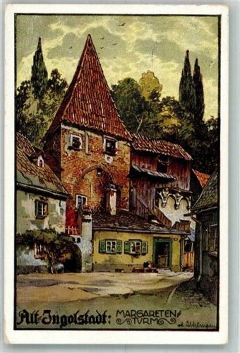 Ingolstadt 1928 Margareten-Turm sign. Uhlmann