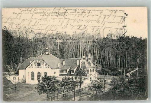 Schmölln 1907 Das neue Heim d. Schmöllner Schützengesellschaft erbaut 1903 u. Ernst Agnes Turm