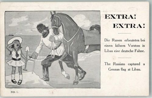 Extra, Extra Nr. 1 Die Russen erbeuteten einem kühnen Vorstoß in Libau eine deutsche Fahne