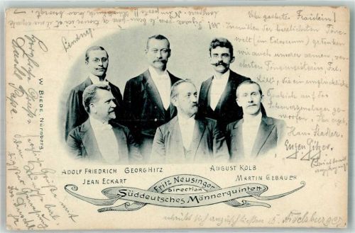 1902 Fritz Neusinger Südd. Männerquintett