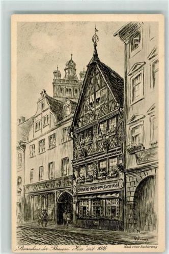 Darmstadt Nach einer Radierung Stammhaus der Brauerei Hess