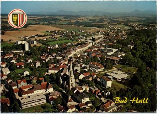 1977 Bad Hall, Luftbild, gezackter Rand,Alpine Luftbild AKU1