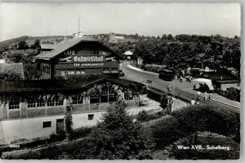 Wien 1961 Gasthaus zur Himmelmutter Schafberg Omnibus