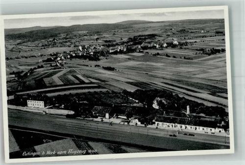 Eutingen 1937 Fliegeraufnahme Bahnhof
