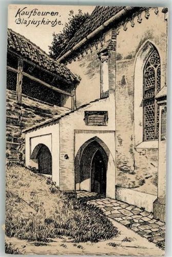 Kaufbeuren Blasiuskirche Bahnpost -München Zug 85