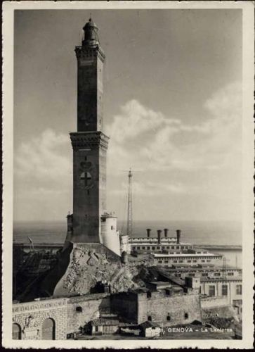 um 1950/60 Leuchtturm von Genua,Brunner & C.