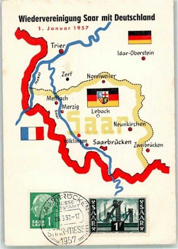 1957 Wiedervereinigung Saar mit Deutschland
