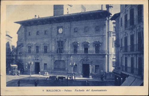 um 1920/30 Mallorca, Palma, Fachada del Ayuntamiento, Spanien (Spain).