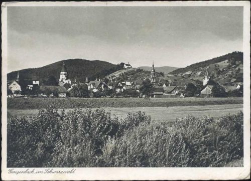 1941 Gengenbach im Schwarzwald, Ansicht, Berge,Jos. Berger AKU1
