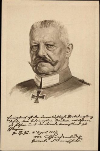 um 1917 Militär, Generalfeldmarschall v. Hindenburg,Rotophot A.-G.
