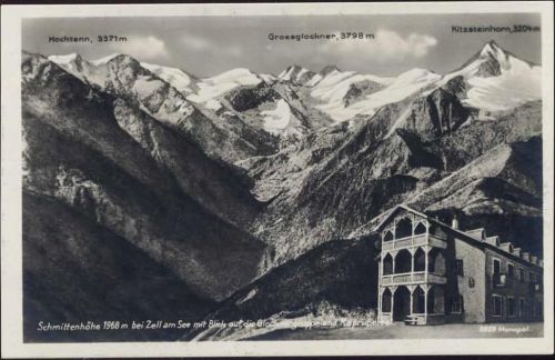 um 1930/40 Schmittenhöhe, Glocknergruppe,Monopol AG Schöllhorn AKU2