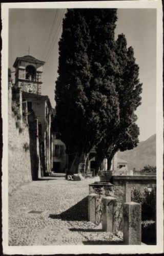 um 1930-40 Brissago, Kirche/church, gezackter Rand,L. Repetti AKU1