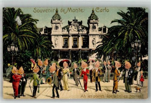 Monte Carlo Menschenköpfe als Birnen vermenschlicht, Ah les poires Verlag Guggenheim 14869