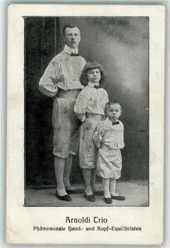 1913 Arnoldi Trio - Hand- und Kopf Equilibristen - Revue Zirkus