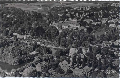 um 1953 Bad Pyrmont. Luftbild.,Cramers Kunstanstalt AKU1