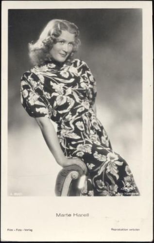 um 1930/40 Marte Harell, Schauspielerin, Nr. 3934/1,Film Foto Verlag Berlin