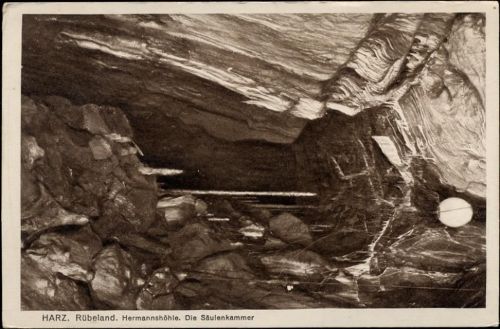 um 1930 Rübeland, Säulenkammer der Hermannshöhle,Kosmos