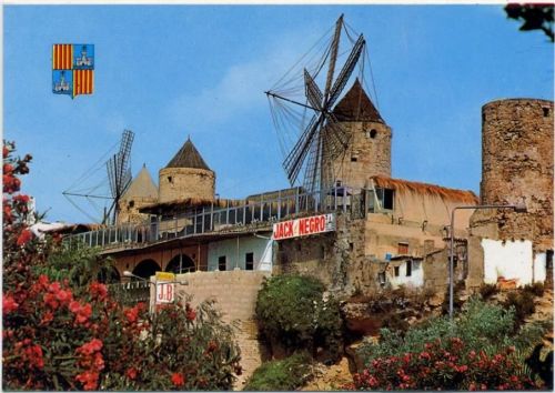 1977 Palma de Mallorca, Windmühle (windmill), Spanien (Spain).,Icaria
