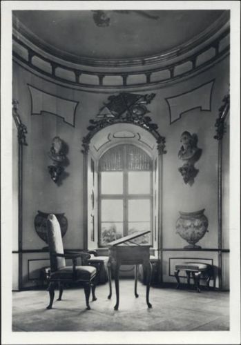 um 1930/4 Rheinsberg, Schloß, Arbeitszimmer des Kronprinzen Friedrich,Schloßverwaltung Rheinsberg