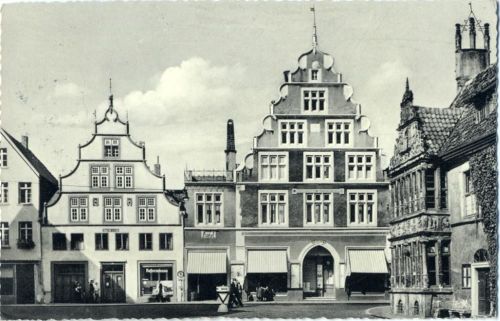 32657 W4920 Lemgo 1956 - Lemgo, Markt/market, gezackter Rand,Schöning & Co AKU2