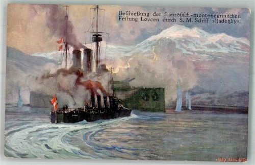 sign. Alex Kircher S.M. Schiff Radetzky Spende Kriegsfürsorge