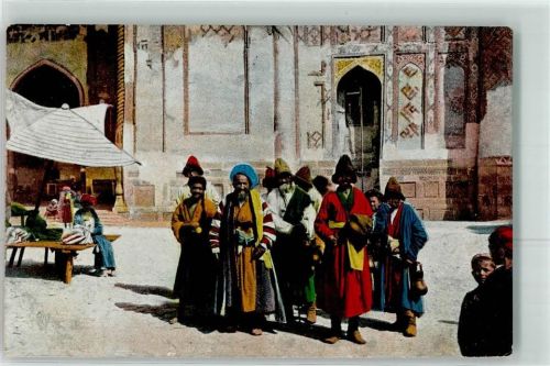 Russische Typen aus Zentral Asien Tracht