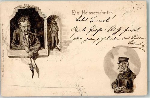 Ein Heissersehnter Mann mit Pfeife in Erwartung
