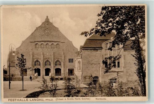 Landau 1909 Jugendstil Festhalle Architektur Architekt H. Goerke