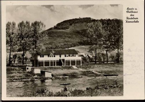 1958 Rinteln: Boots u. Clubhaus des Rintelner Kanuclubs,Erich Hachmeister