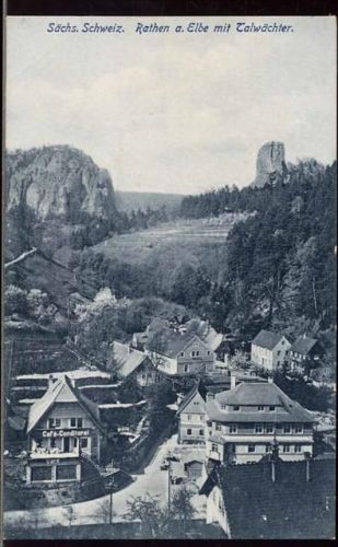 um 1910/20 Kurort Rathen: Sächs. Schweiz, mit Talwächter,Philipp Krebs