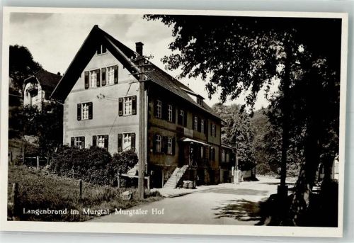 76596 W7564 Langenbrand , Murgtal Foto AK Gasthaus Murgtäler Hof