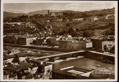 um 1930/40 Italien, Florenz: S. Miniato al Monte, Foto-Ak Nr. 39,Artistiche Iris