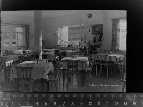 94209 W8370 Regen GLASNEGATIV Café u. Pension Waldeck