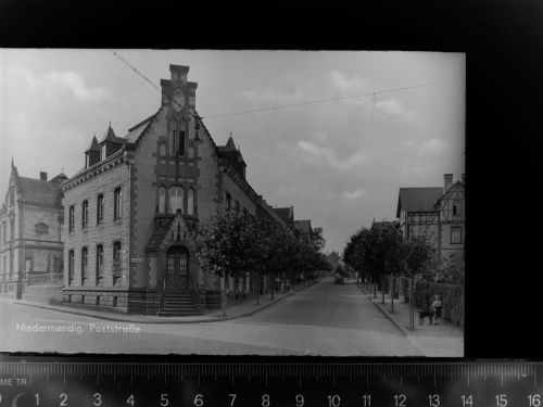 56743 W5442 Niedermendig , Kr Mayen GLASNEGATIV Poststrasse