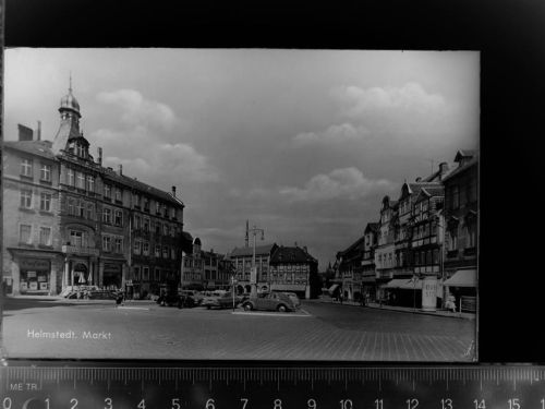 38350 W3330 Helmstedt GLASNEGATIV Marktplatz