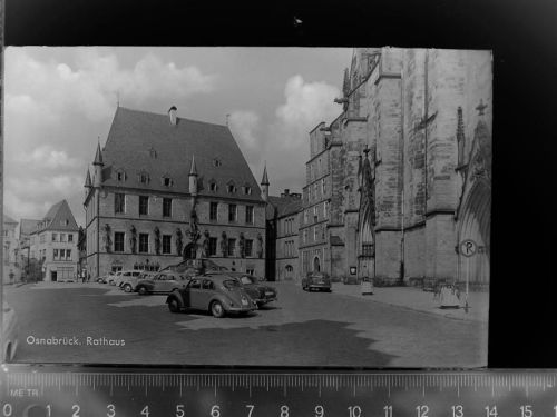 49074 W4500 Osnabrück GLASNEGATIV Rathaus