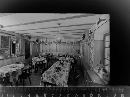 52396 W5169 Heimbach , Eifel GLASNEGATIV Eifeler Stube