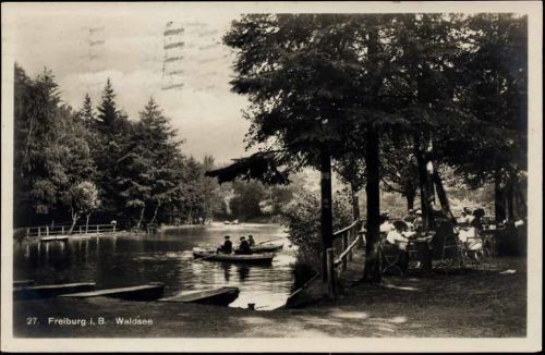 1927 Freiburg: i. B., Waldsee, Ruderboote,Paul Hinsche AKU1