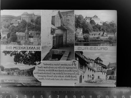 53945 W5378 Blankenheim , Ahr GLASNEGATIV Mehrfachbildkarte