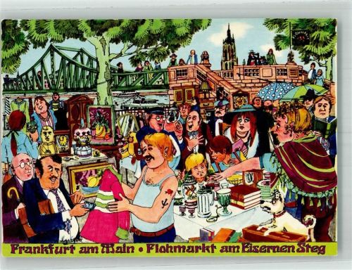 Frankfurt sign. Oppel Maja Flohmarkt am Eisernen Steg