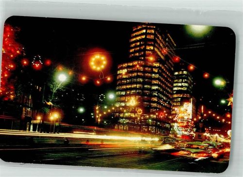 Mexiko City 1984 Paseo de la Reforma Nachtaufnahme