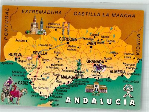 Granada Landkarte Andalusien